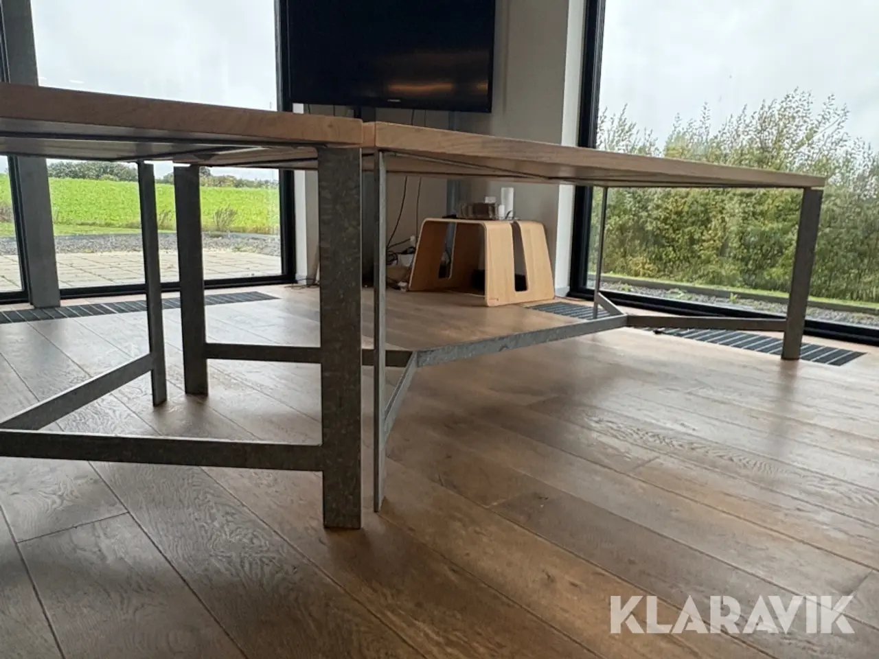 Billede 9 - Konference / kantine borde massiv egetræ - 3 styk