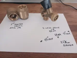 Diverse VVS fittings (Helt nye)