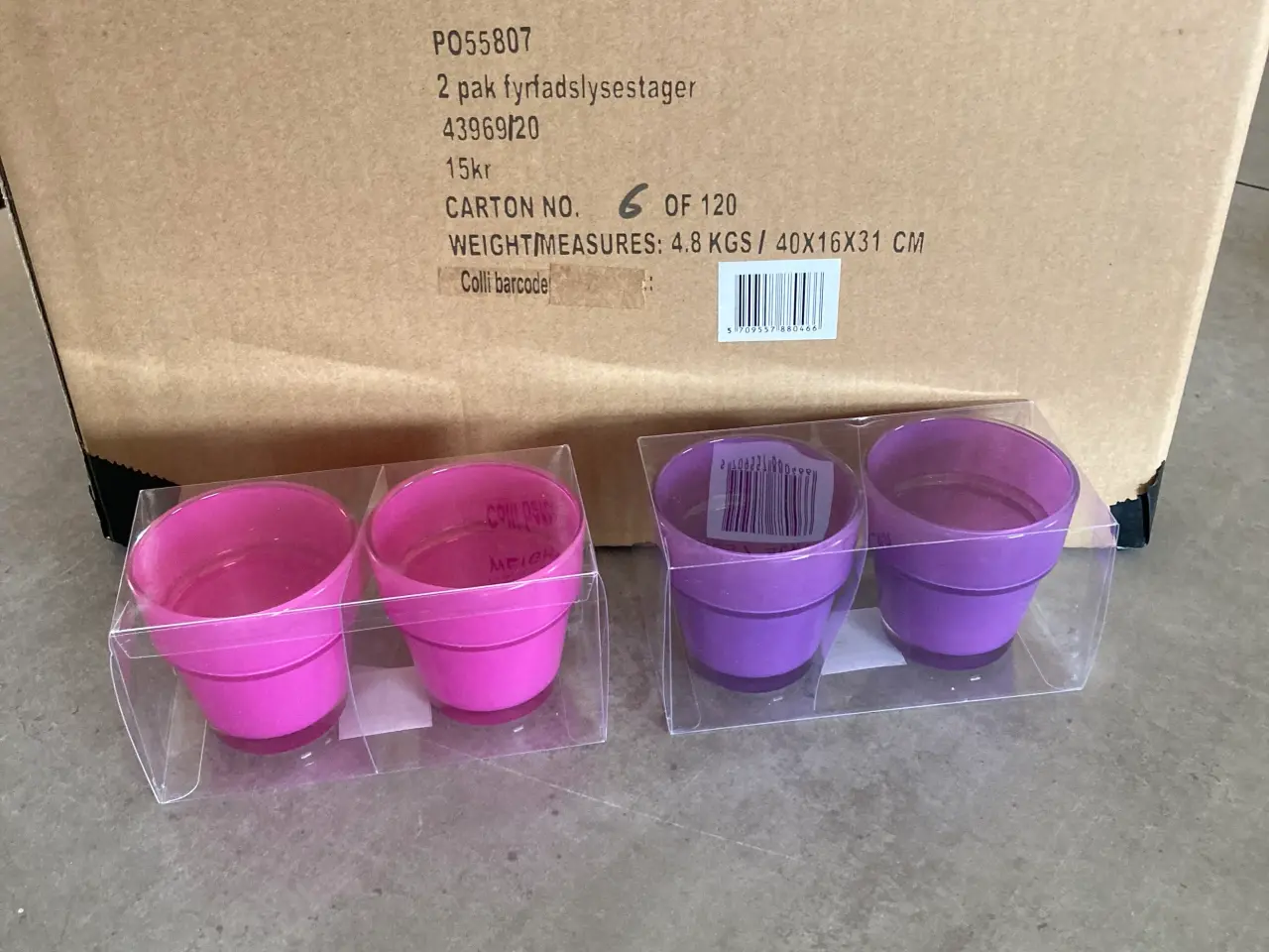Billede 1 - 20 pakker m/2stk fyrfadsstager