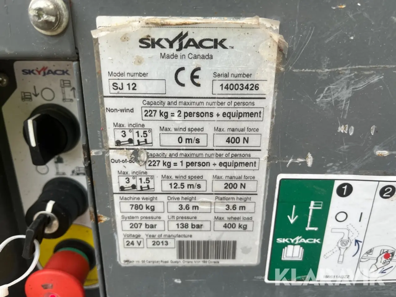 Billede 8 - Søjlelift Skyjack SJ12 5.6meter