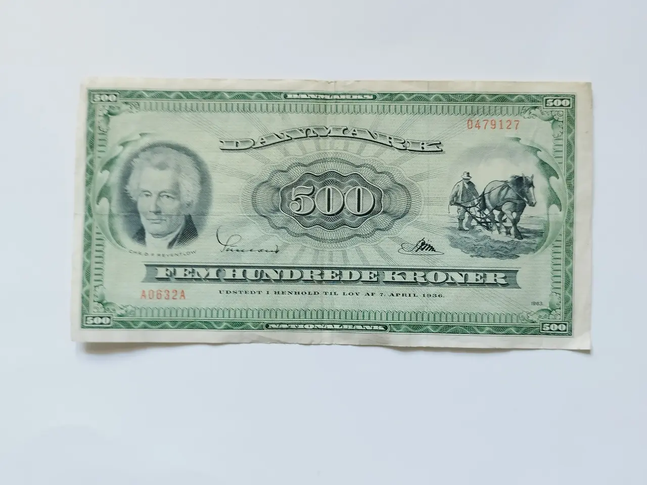 Billede 4 - Plovmand 1963. 500 kr.