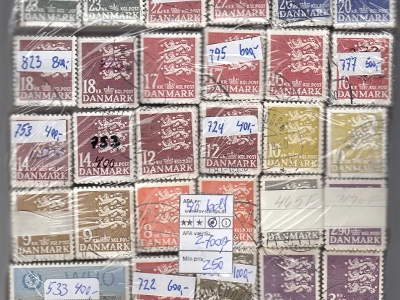 Billede 1 - DK. Rigsvåbenbundter. AFA 27.000 kr. 40 bundter a
