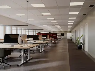 Moderne kontor med gode faciliteter
