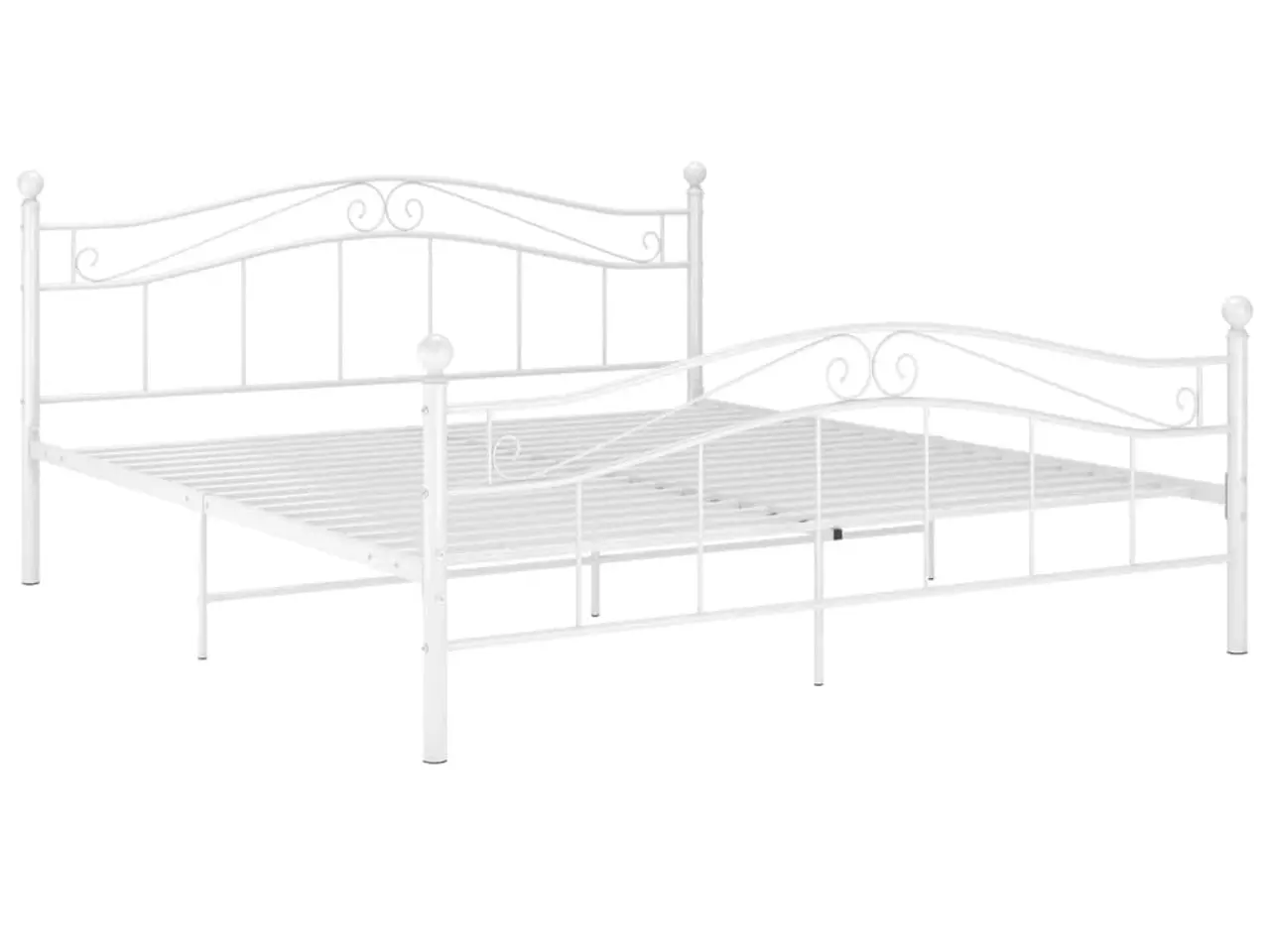 Billede 2 - Sengeramme 140x200 cm i metal - hvid dobbeltseng