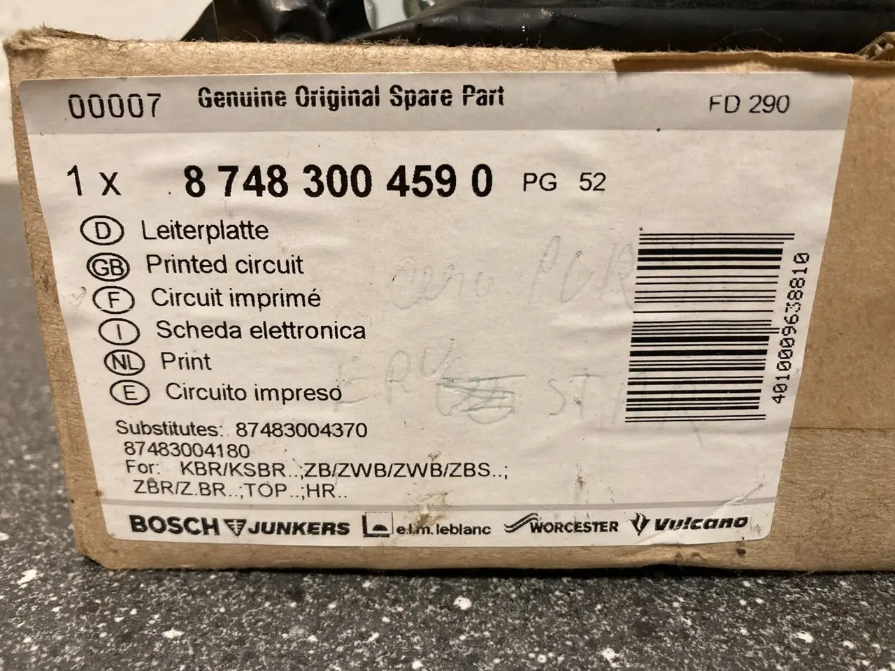 Billede 2 - Junkers Bosch Gas Boiler MCB Circuit Board