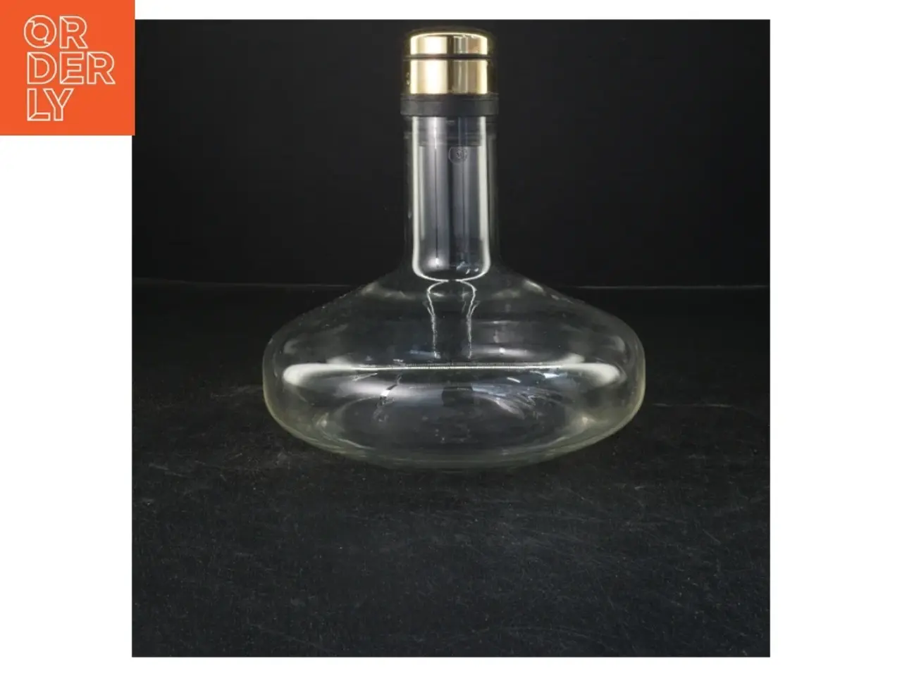 Billede 1 - Glas karaffel med messinglåg (str. 22x20 cm)