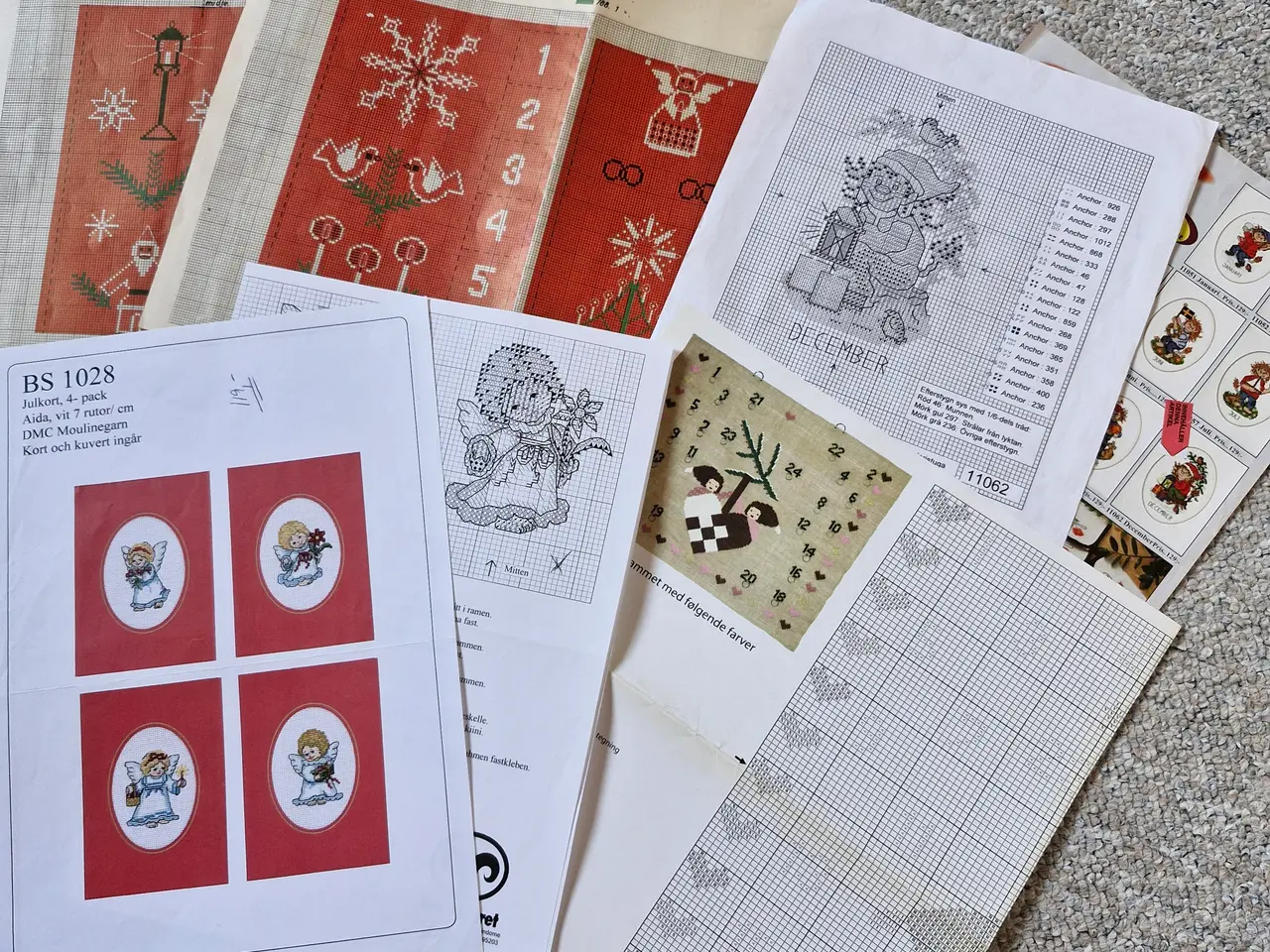 Billede 1 - Julebroderi Billede, Julekalender og kort