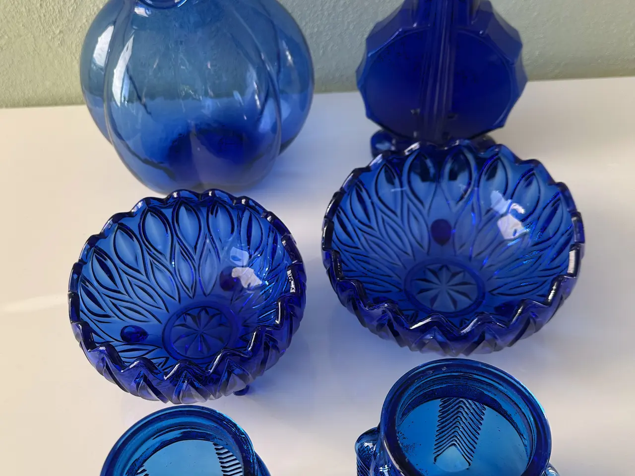 Billede 1 - "Blue Line" vase/skåle sæt