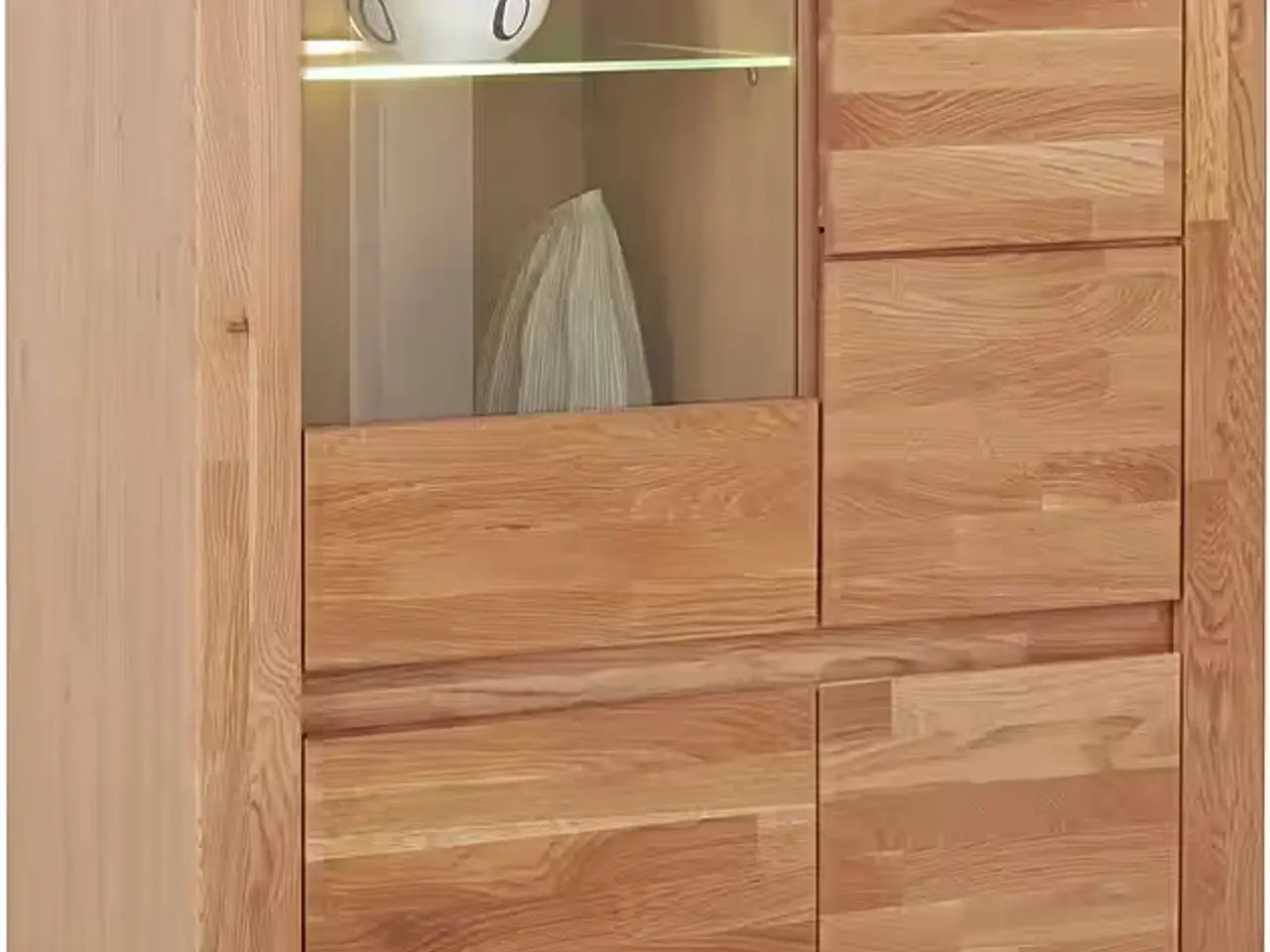 Billede 1 - Massivt træmontre med LED-belysning 71908037🤎