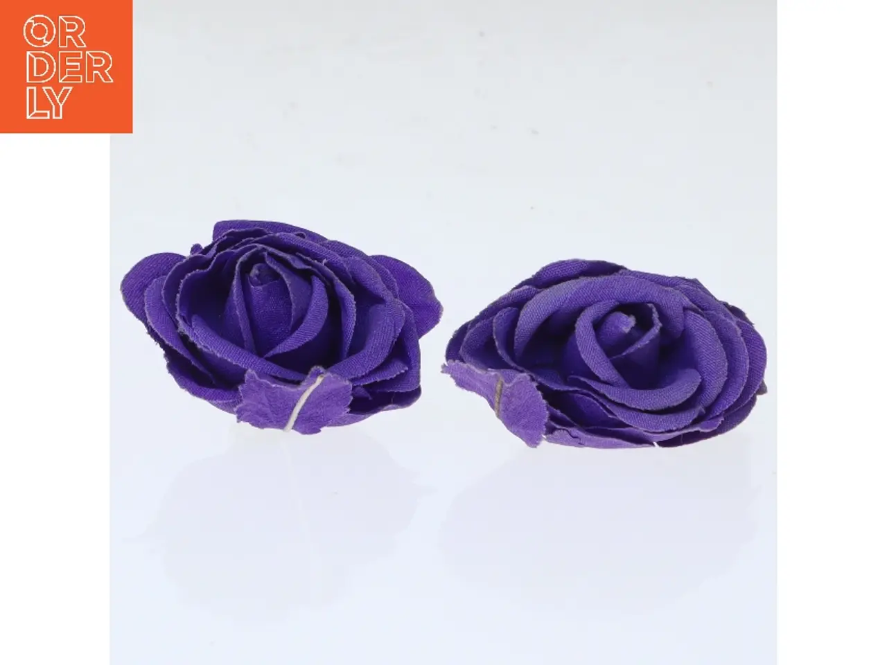 Billede 1 - Lilla blomster clip-on øreringe Ø5 cm (str. Ø 5 cm)