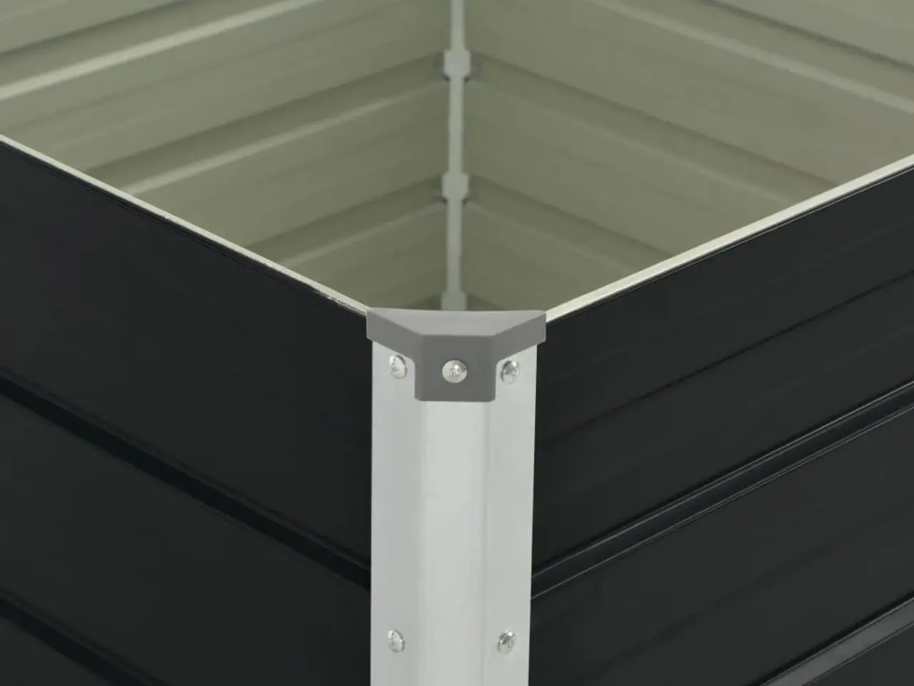 Billede 5 - Hævet plantekasse 100×100×77 cm - galvaniseret stål, antracitgrå