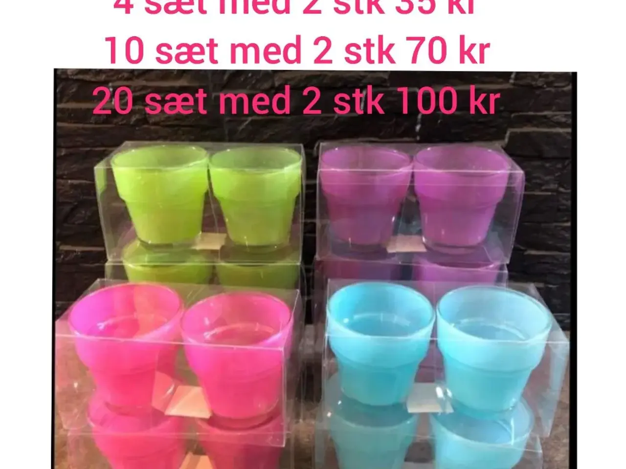 Billede 1 - Lysestager/urtepotteskjulere af glas