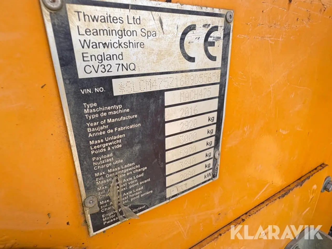 Billede 5 - Dumper 3 tonne Thwaites Mach475