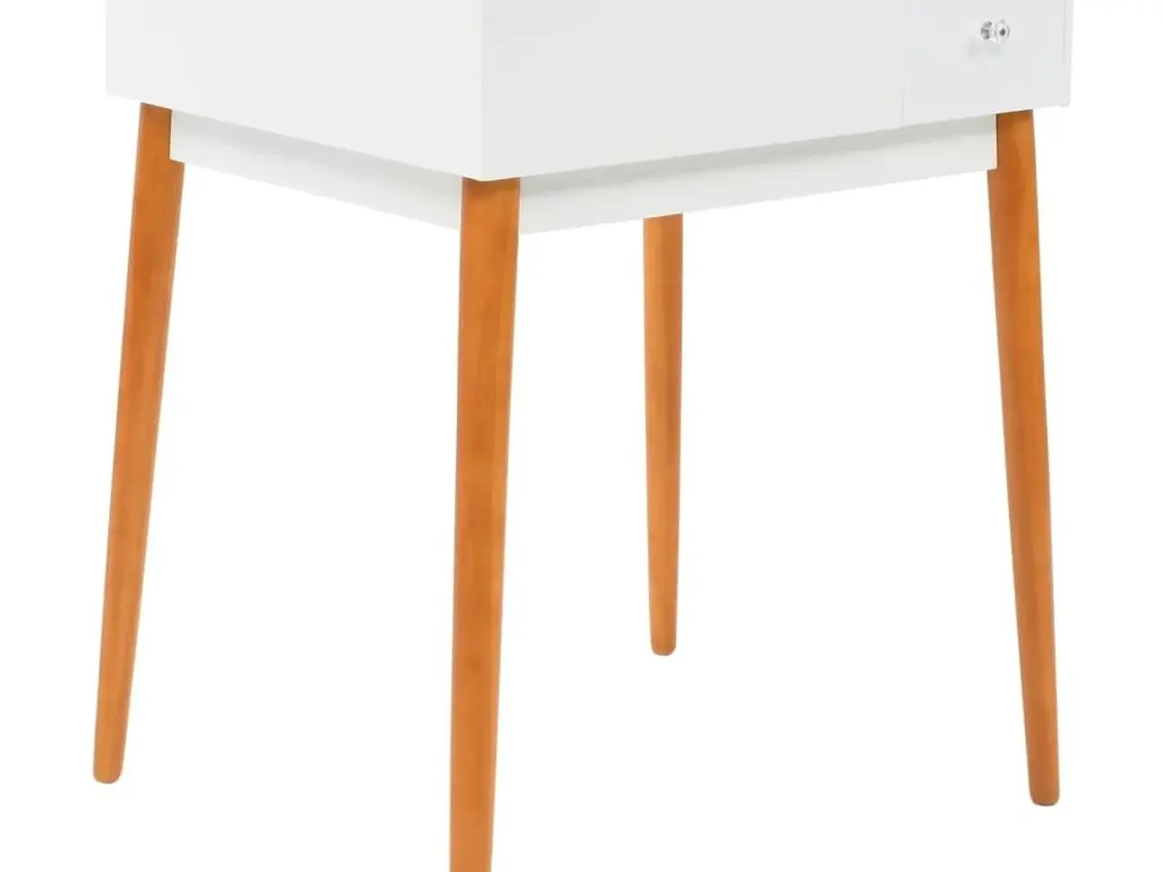 Billede 2 - Sminkebord med spejl i MDF - 60 × 50 × 86 cm, hvid/brun