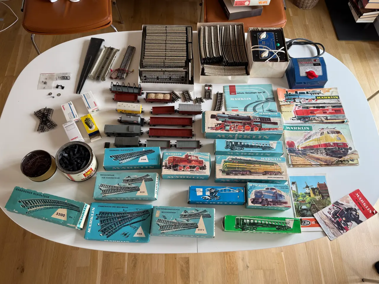 Billede 1 - Märklin modeltog samling skinner vogne transformer