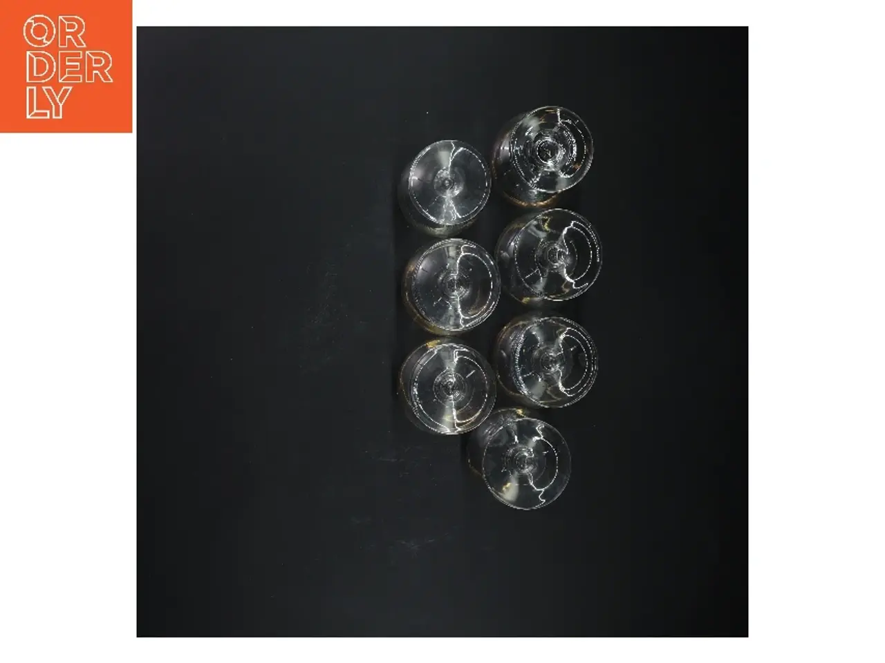 Billede 3 - Sæt med 7 glas med guldkant (str. 7 styk, 9,5 cm)