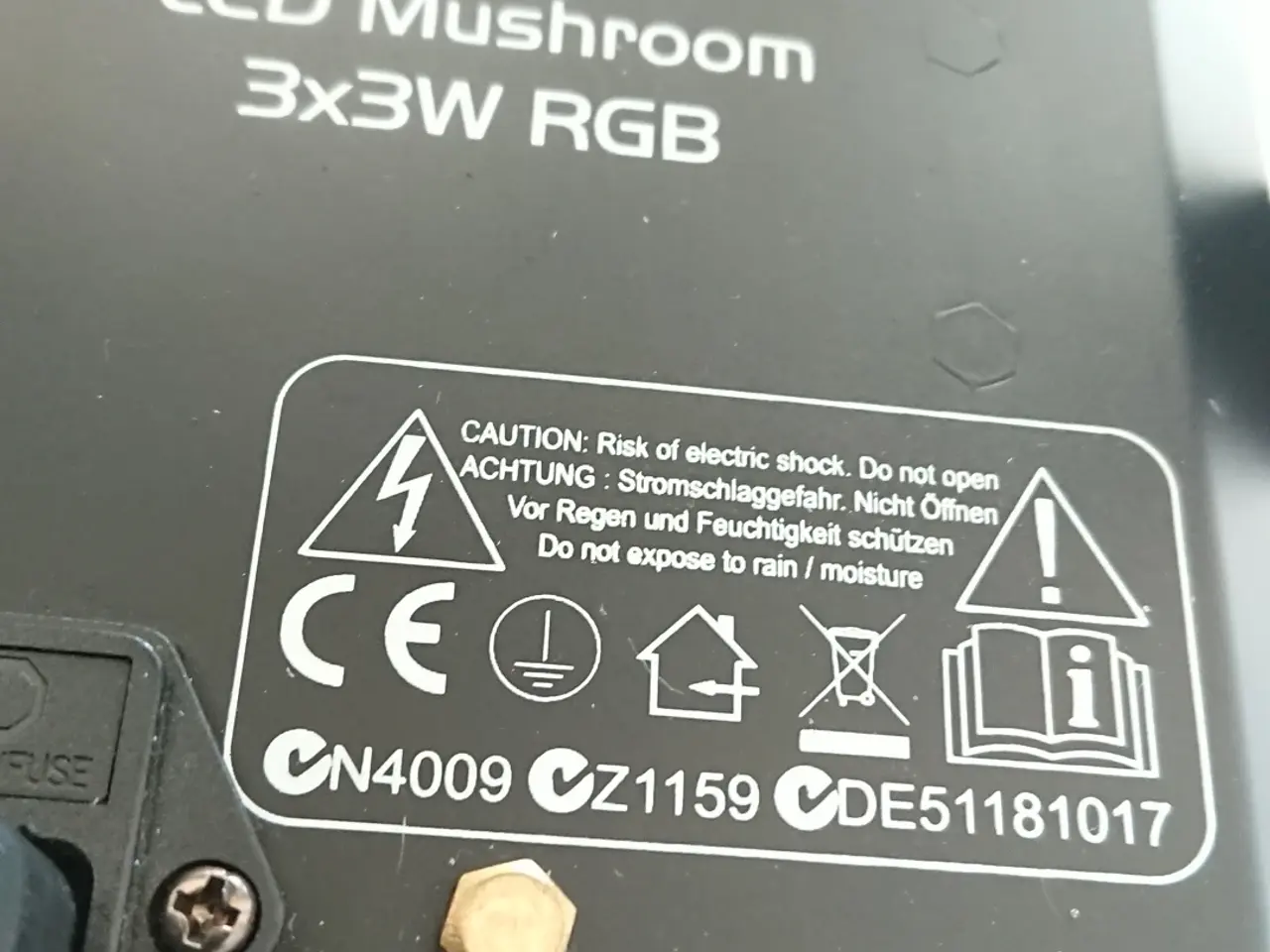 Billede 8 - Udlejes - ”MUSHROOM” med 3 X 3 Watt LED fra BeamZ