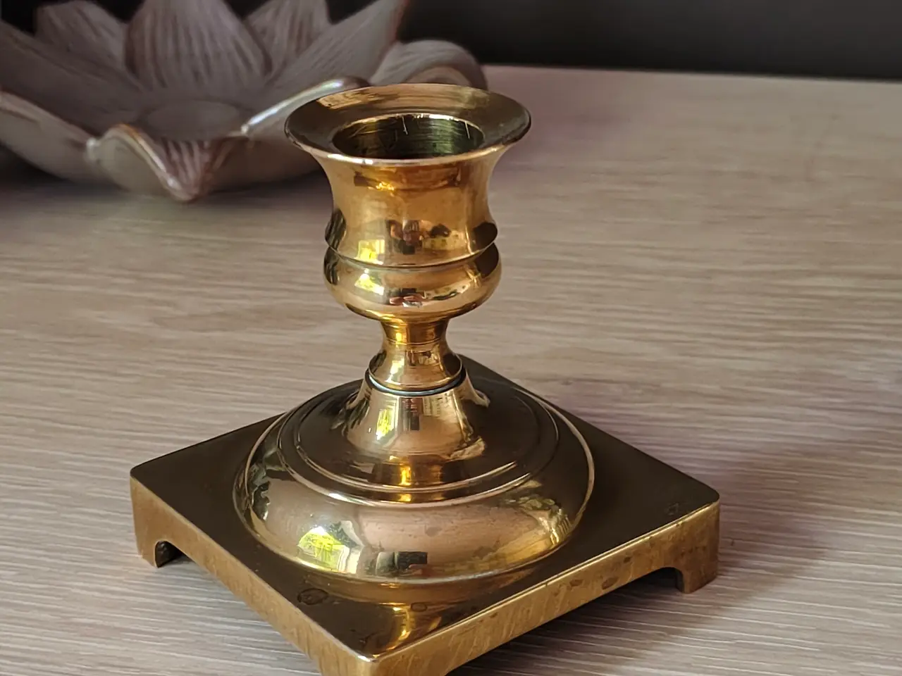Billede 2 - Flot messing lysestage