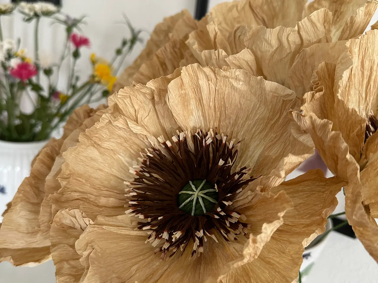 Billede 2 - Crepepapirs blomster