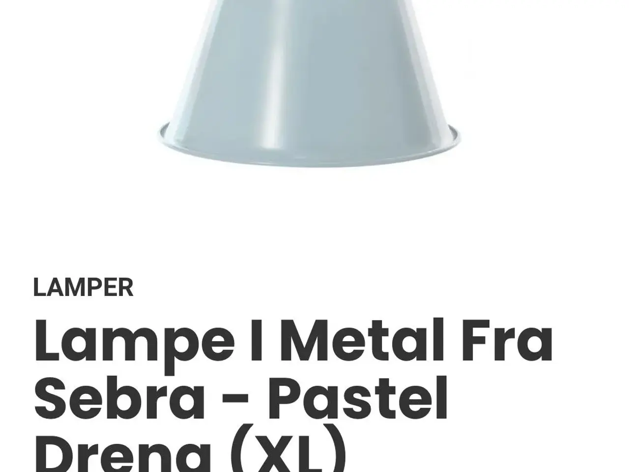 Billede 5 - NY! SEBRA loftlampe XL i pastel blå
