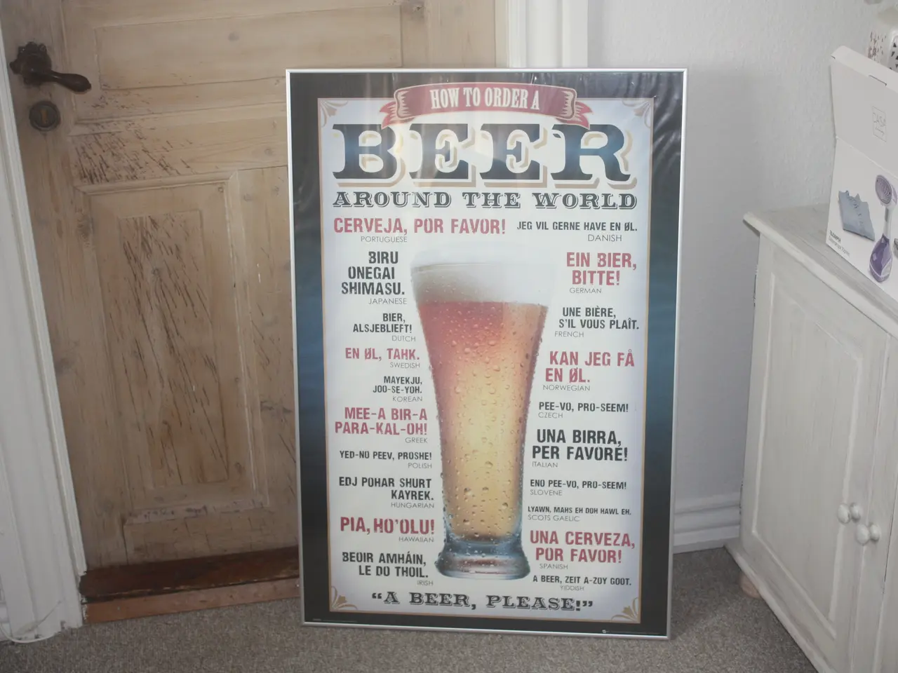 Billede 1 - Vintage billede øl/ beer reklame 92 cm x 61,5 cm