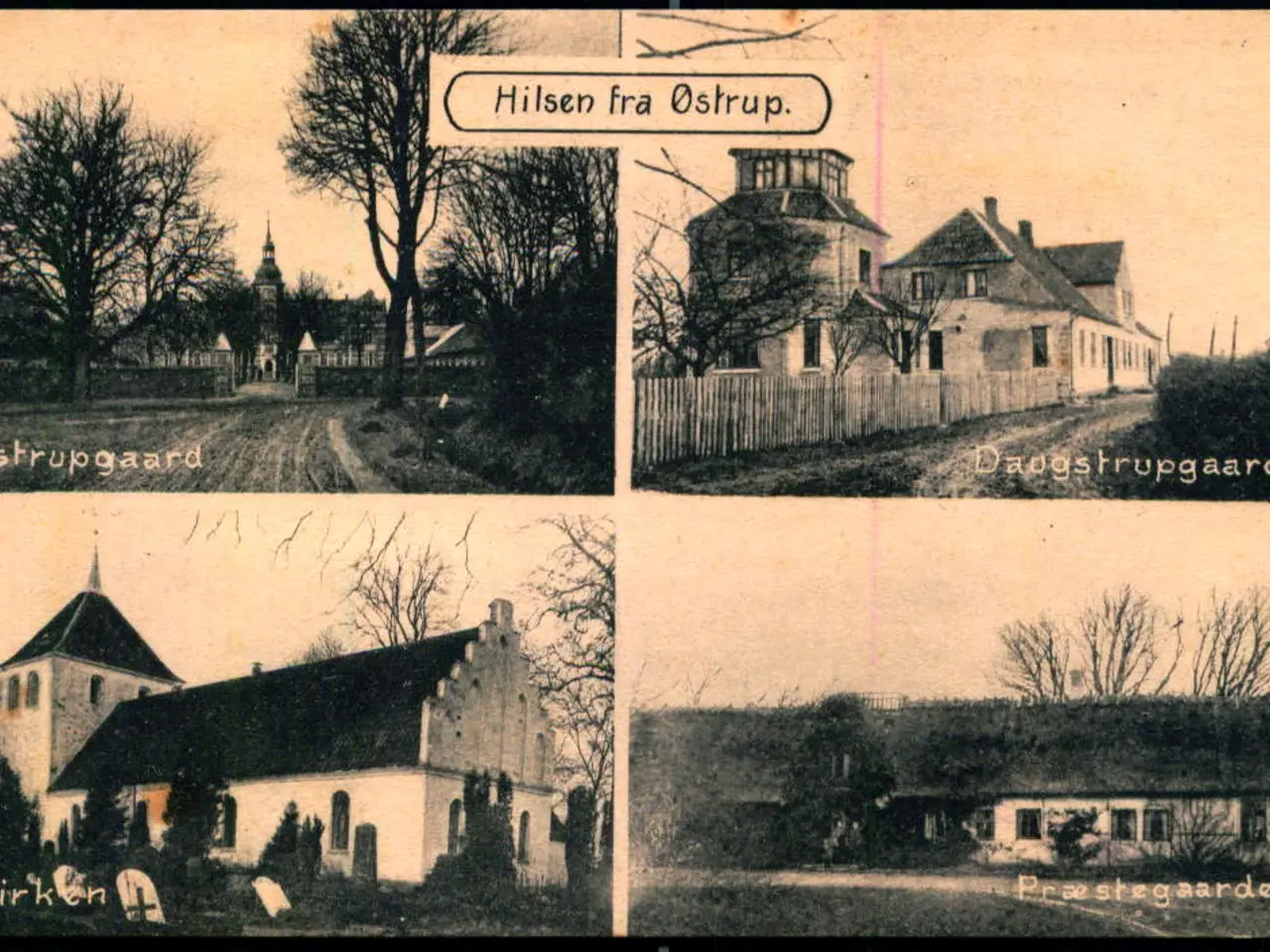Billede 1 - Hilsen fra Østrup - Kbm. Petersen u/n - Ubrugt - Klippet!!