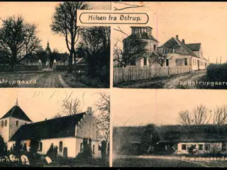 Hilsen fra Østrup - Kbm. Petersen u/n - Ubrugt - Klippet!!