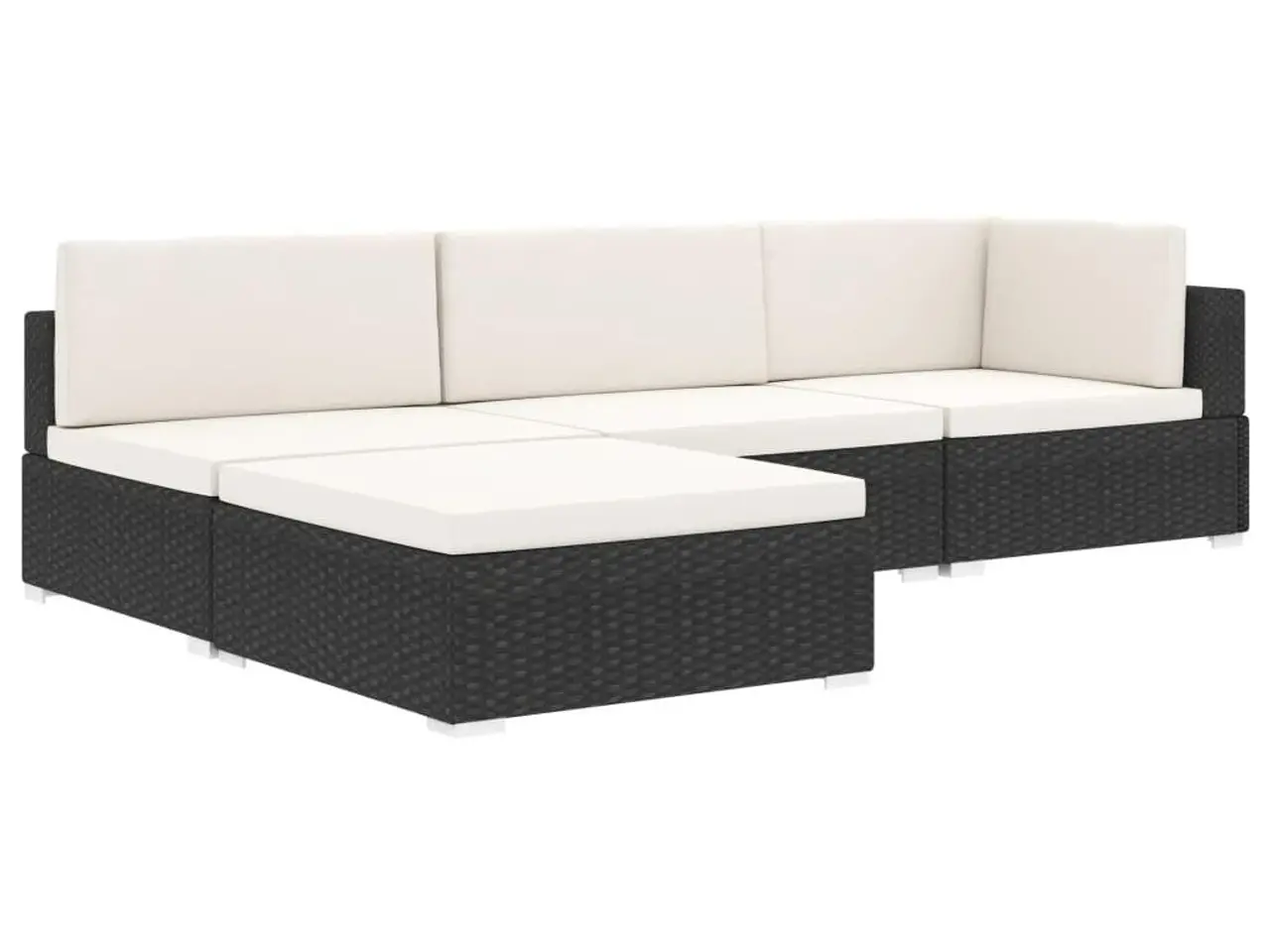 Billede 12 - Midtersæde til havesofa med hynder i polyrattan - grå
