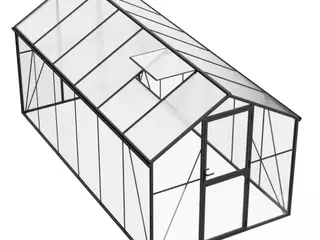 Drivhus Premium Sort 457 cm - Glas/Polycarbonat 10,4m2
