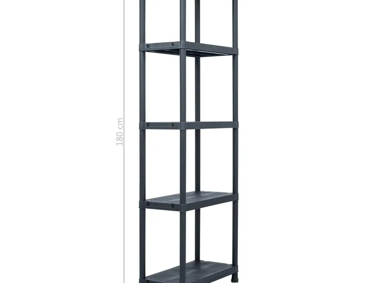 Billede 8 - Opbevaringsreol i plastik 60 x 30 x 180 cm - sort
