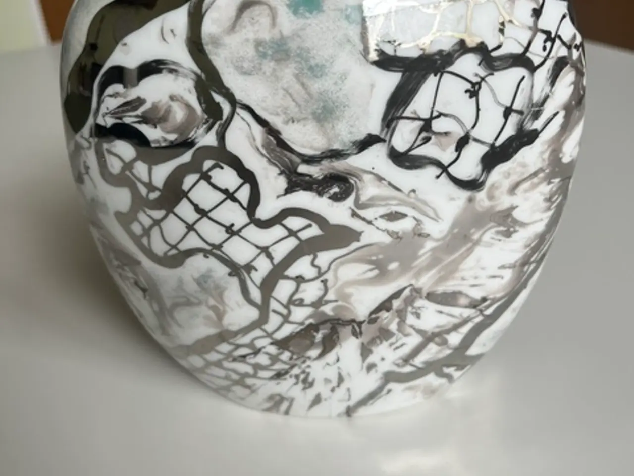 Billede 3 - Håndmalet vase