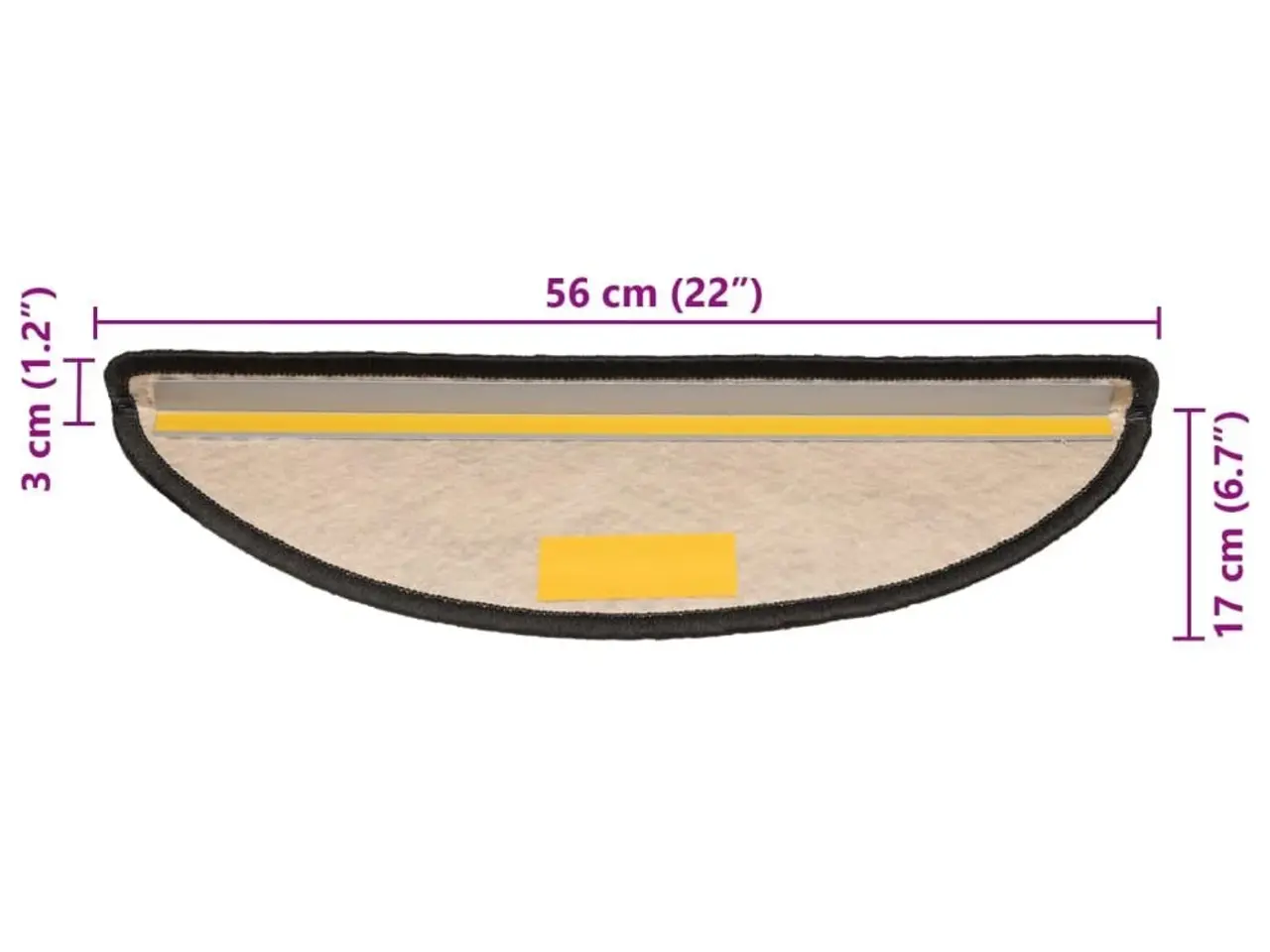 Billede 8 - Selvklæbende trappemåtter 15 stk. 56x17x3cm sisal-look antracit