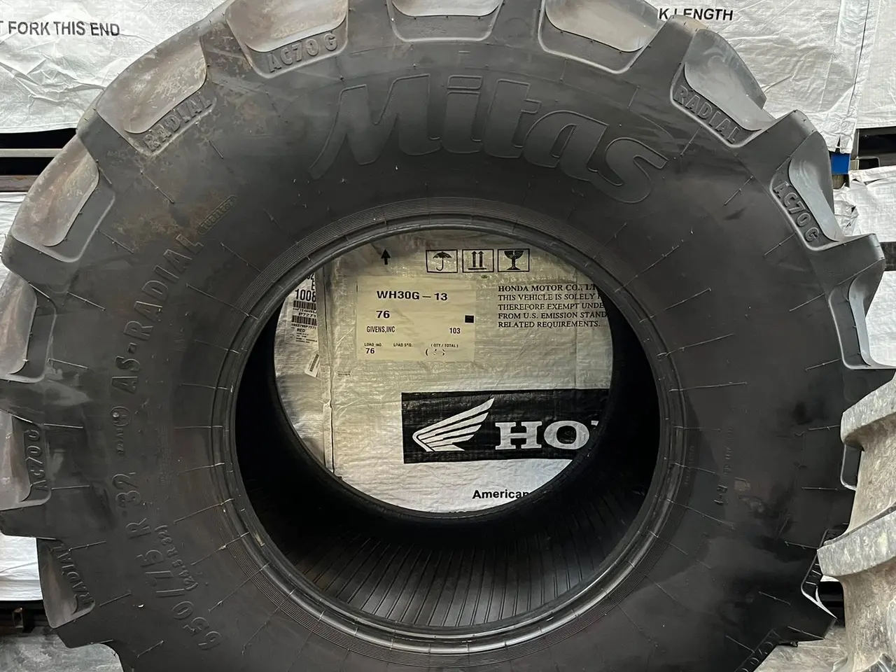 Billede 1 - Mitas 650/75R32 Fabriksnye afmonterings dæk