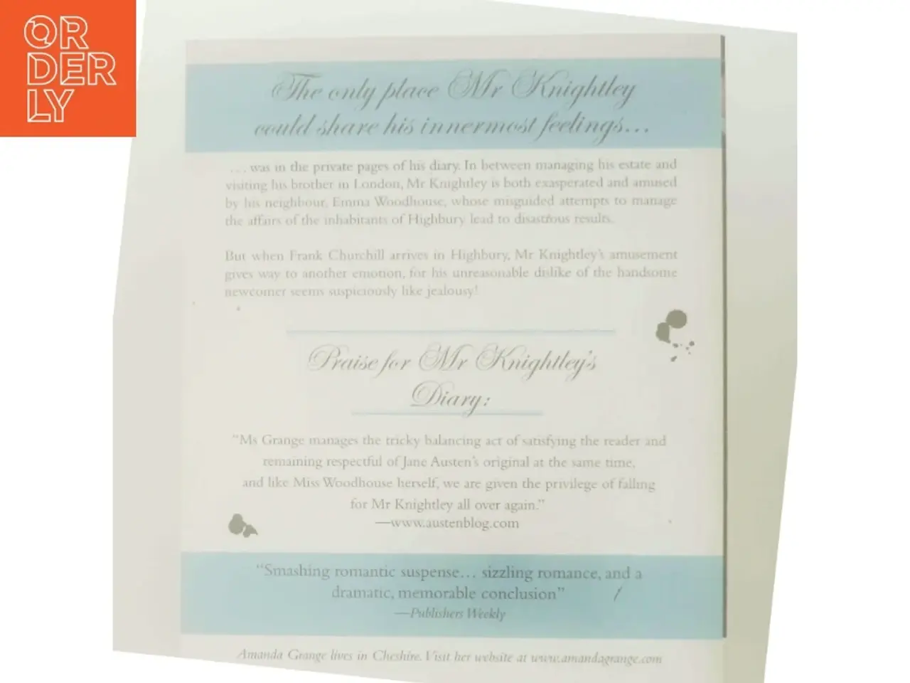 Billede 3 - Mr. Knightley's Diary af Amanda Grange (Bog)