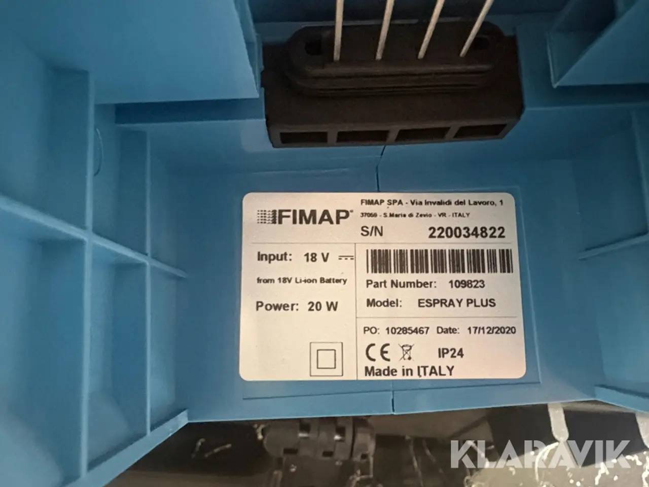 Billede 9 - Desinfektionspistoler Fimap E-Spray Plus elektrostatisk 2 styk