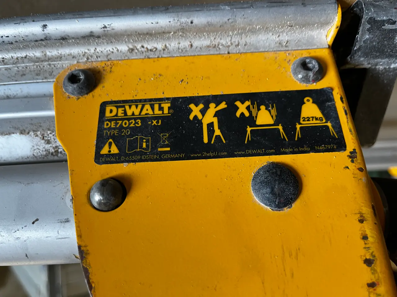 Billede 4 - teleskopisk materialestøtte DEWALT DE7024-XJ Type 3
