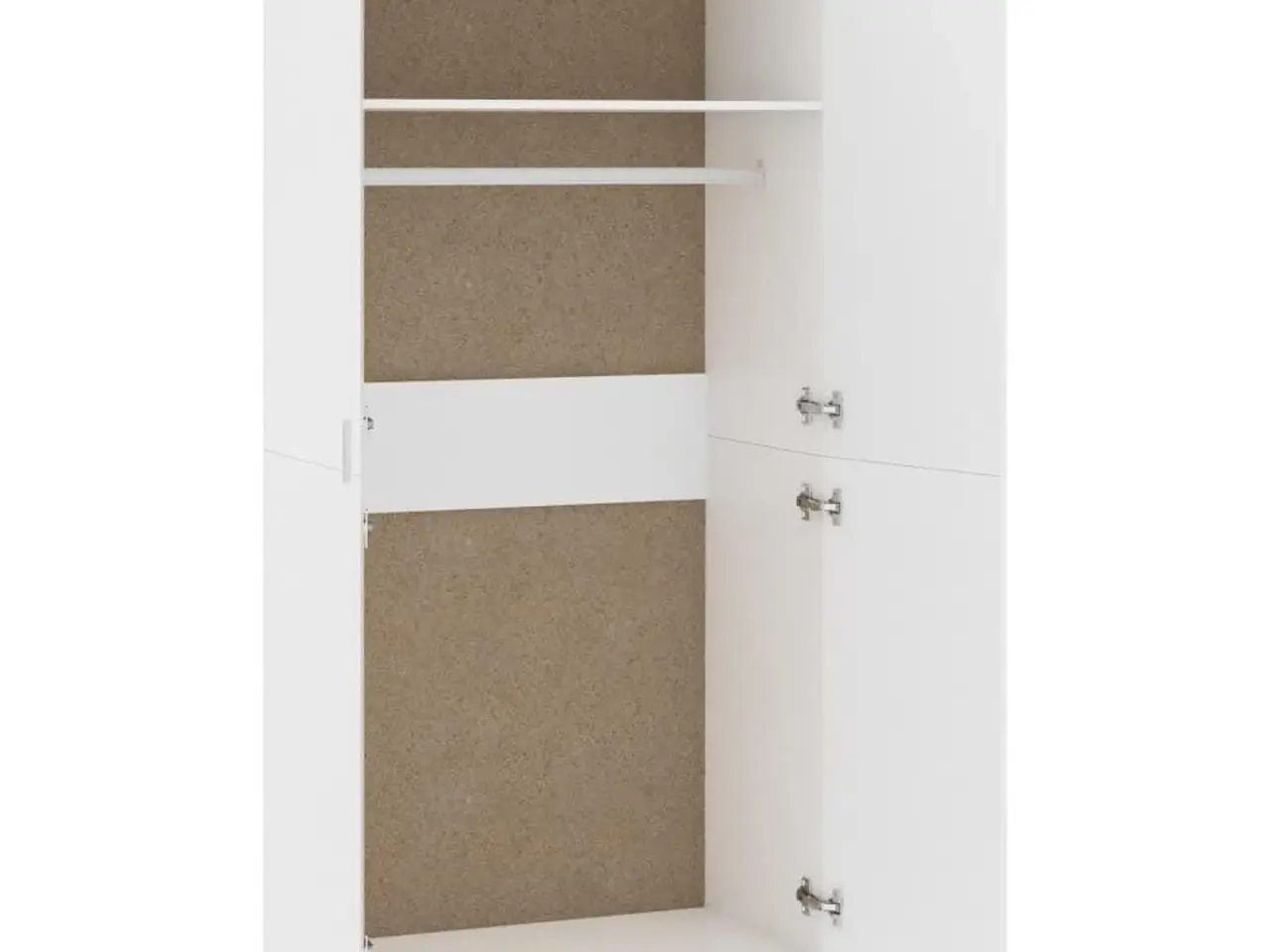 Billede 5 - Klædeskab 90x52x200 cm konstrueret træ hvid
