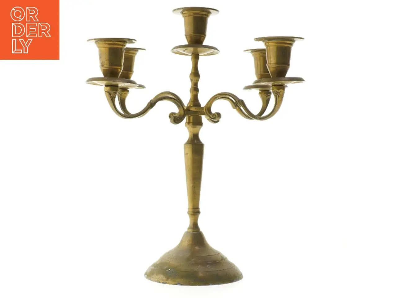 Billede 1 - Messing lysestage (str. 31,5 cm)