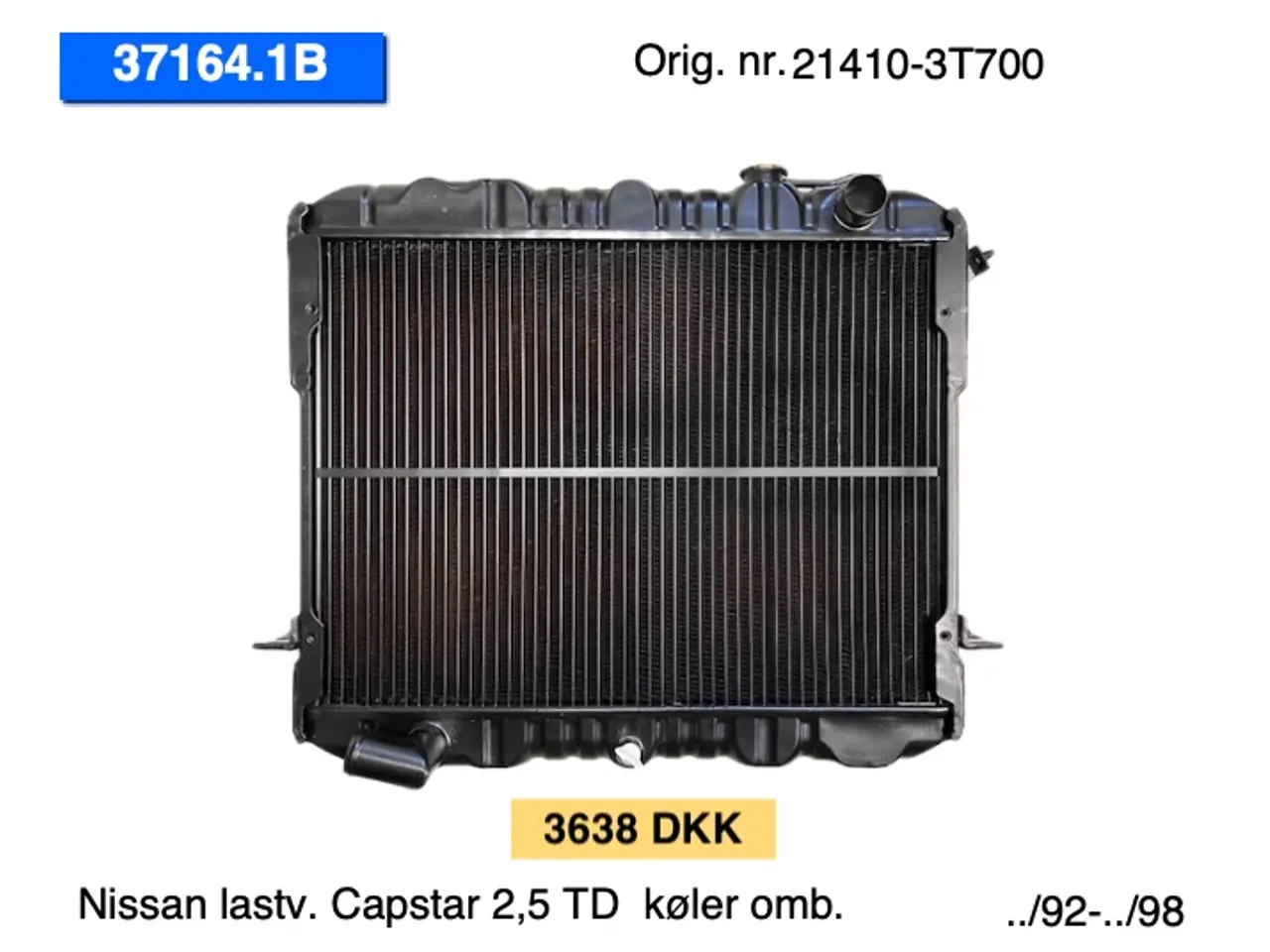 Billede 1 - Nissan Capstar 2,5 TD  (92-98) køler