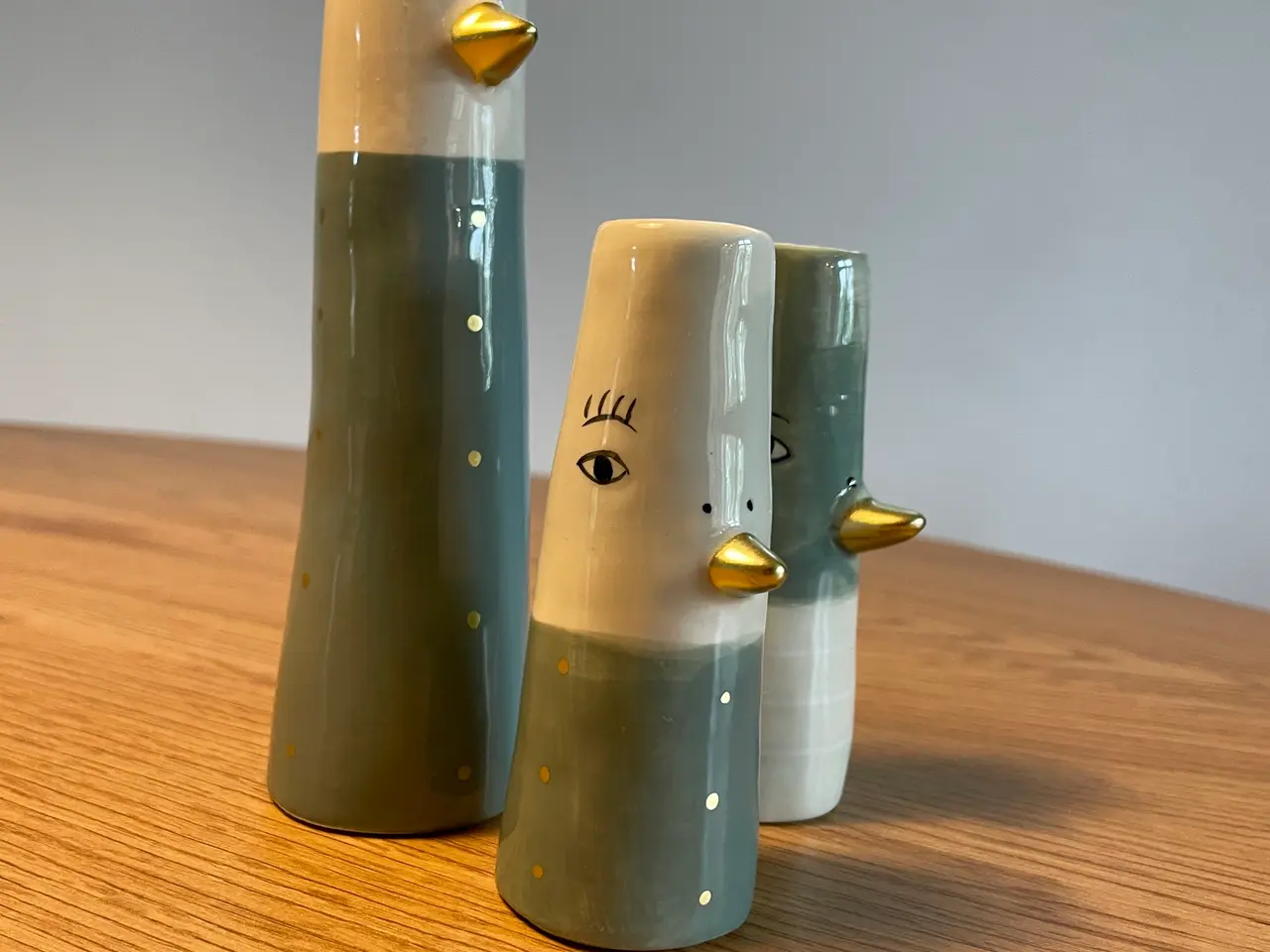 Billede 1 - Keramik - 3 små vaser