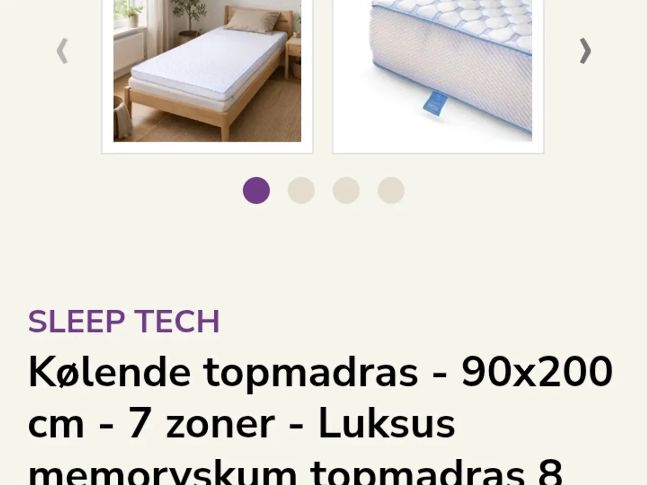 Billede 3 - Ny topmadras memoryskum,kølende