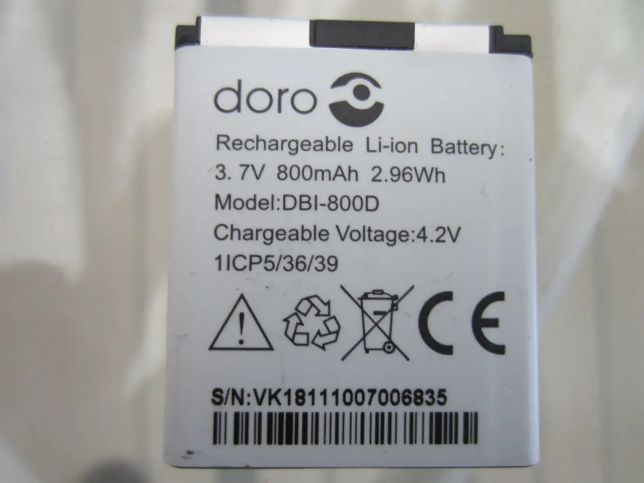 Billede 1 - Originalt doro DBI-800D batteri Li-Ion 3.7V