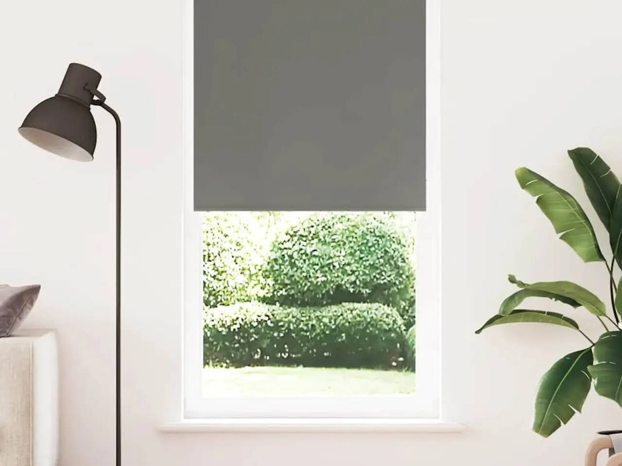 Billede 1 - Mørklægningsrullegardin 100×230 cm - grå polyester