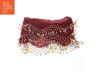 Pyntet tørklæde med perler (str. 140 cm)