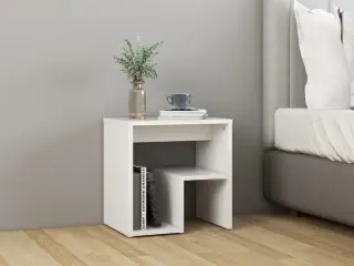 Sengebord 40x30x40 cm konstrueret træ hvid