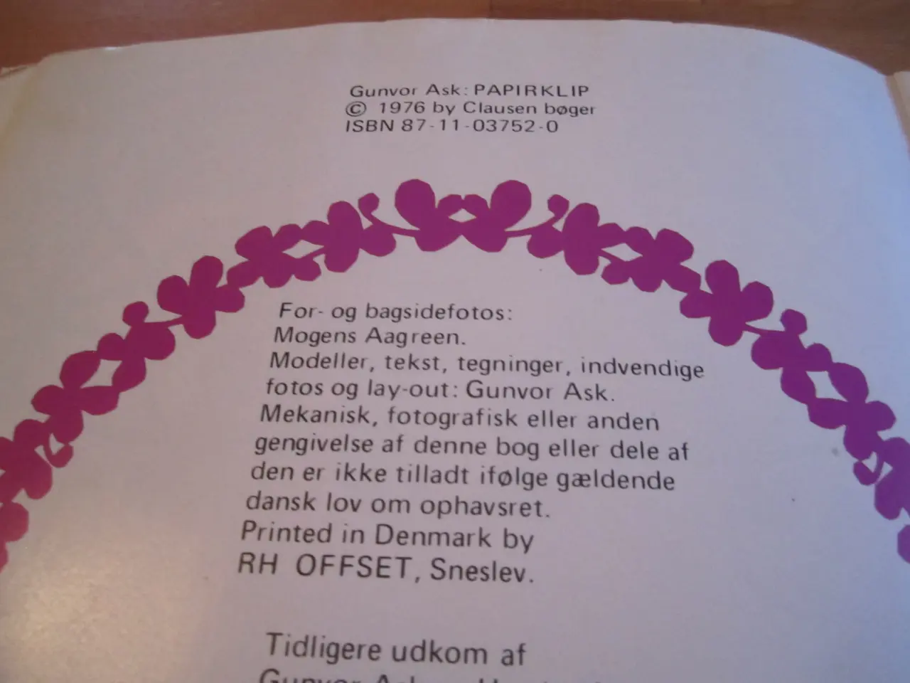 Billede 4 - Gunvor Ask. PAPIRKLIP. 1976.