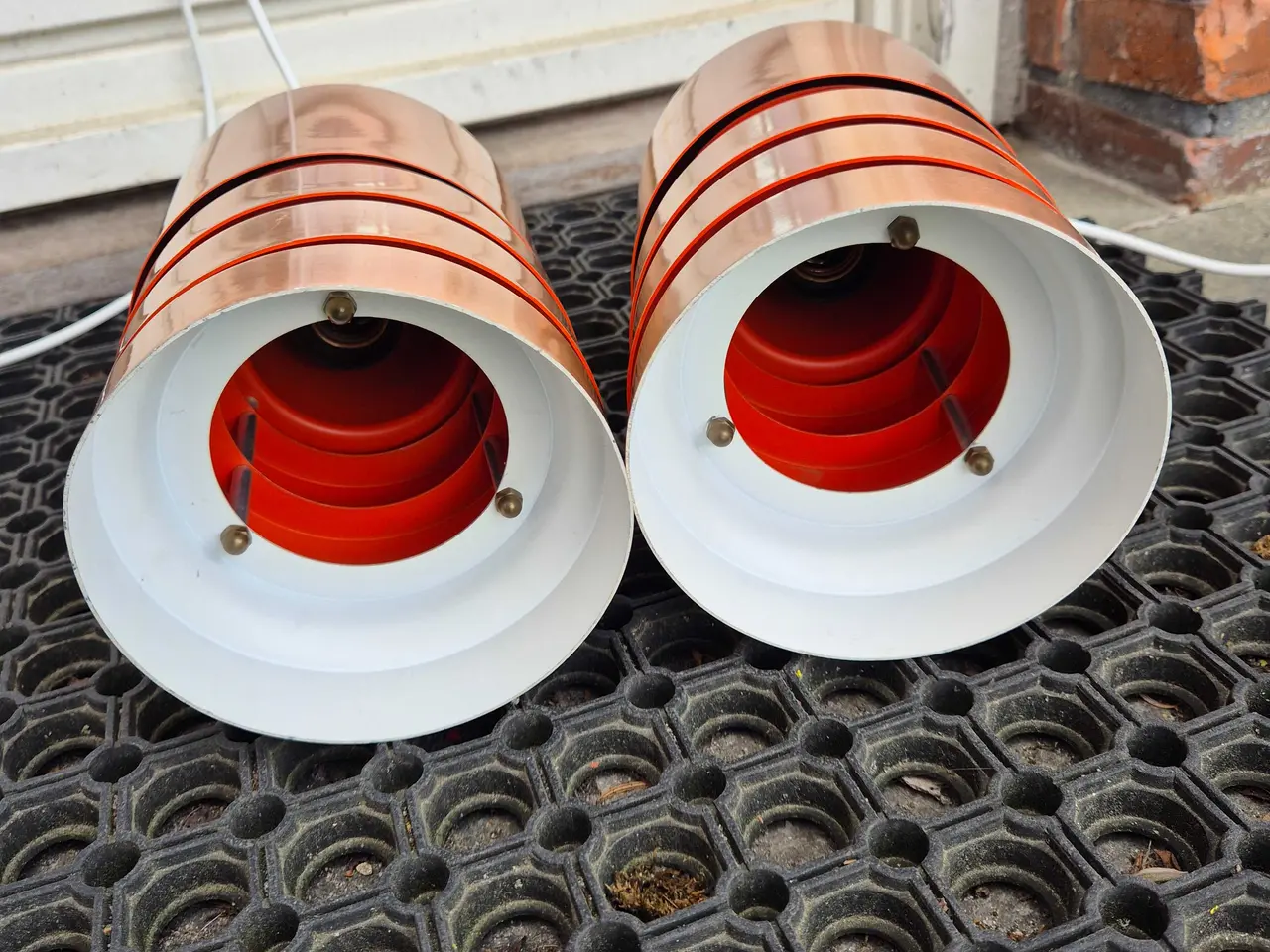 Billede 18 - Cylindriske kobberfarvede retrolamper