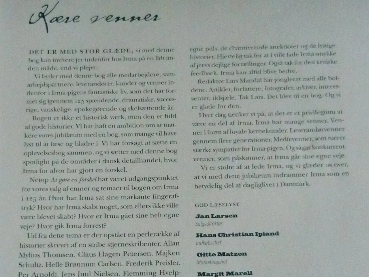 Billede 3 - "IRMA" 125 ÅRS JUBILÆUMSBOG.