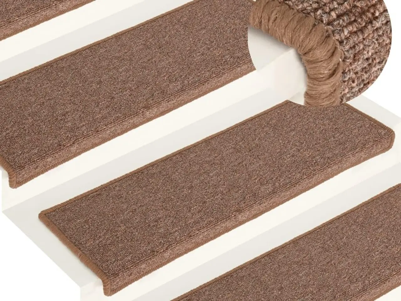 Billede 1 - Trappemåtter 15 stk. 65 x 21 x 4 cm - brun