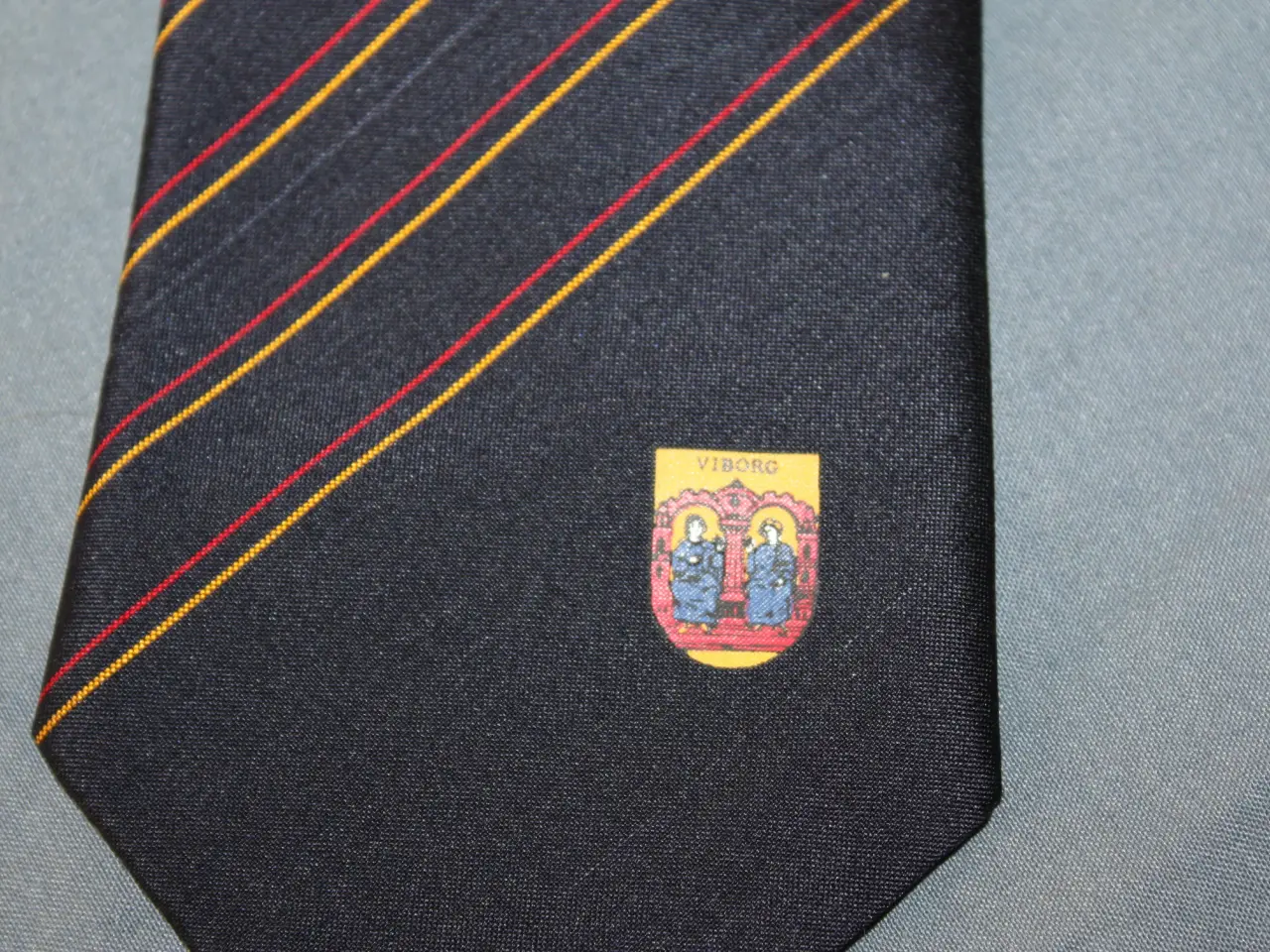 Billede 2 - Marchi Silke slips med Viborg logo Thai silk 100%